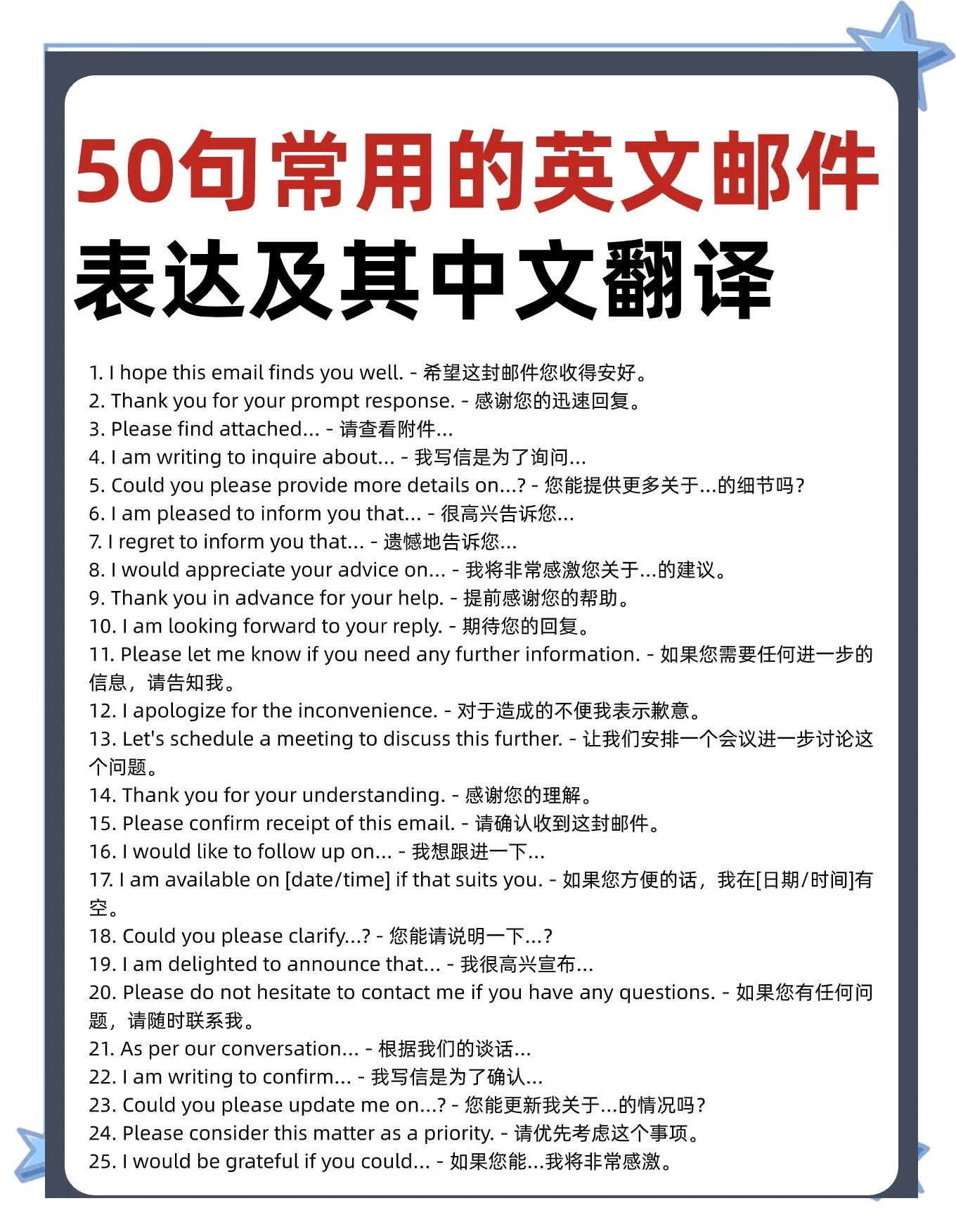 信息用英语的说法